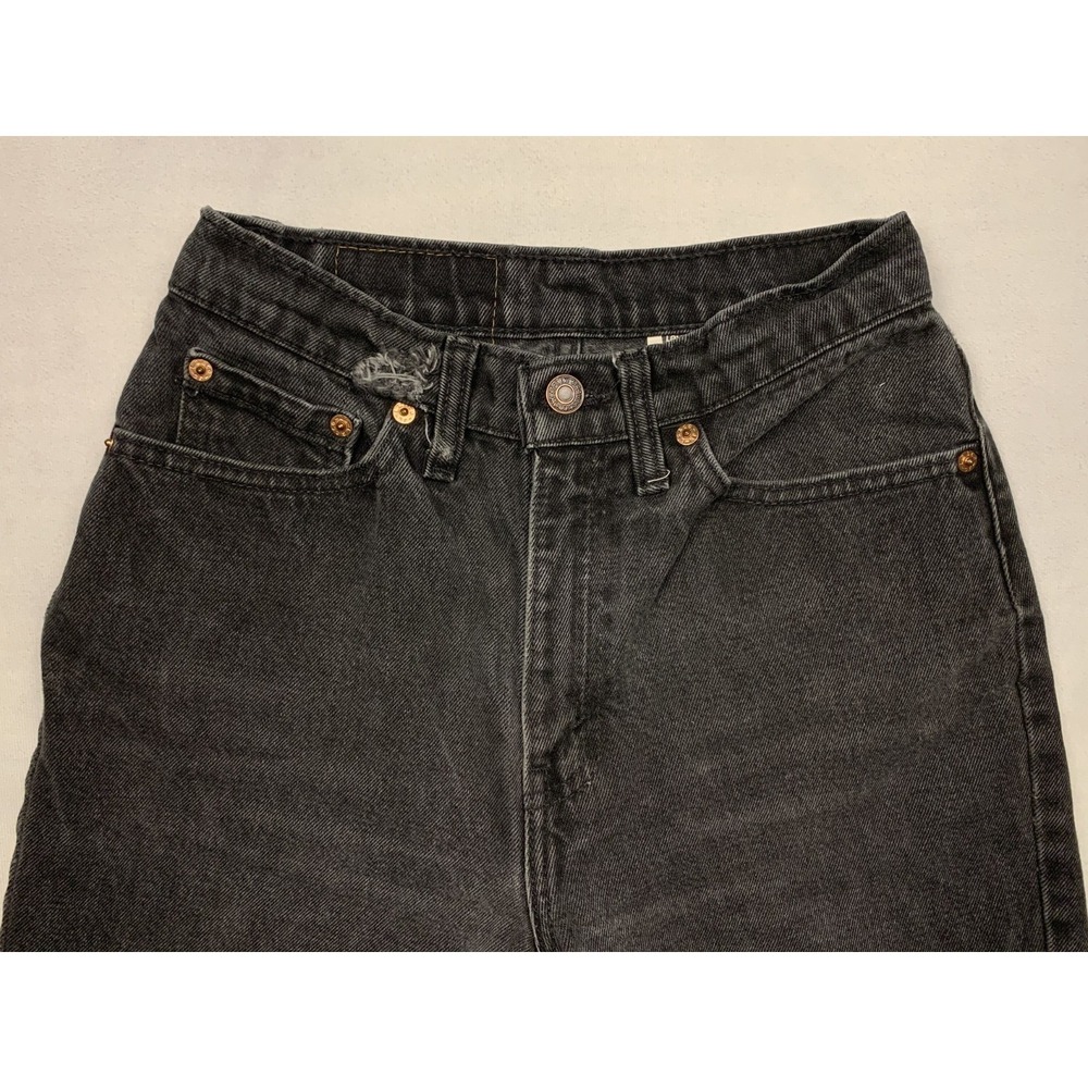 Vintage Levi's 512 Jeans Womens 7‎ Long Black High Waist Tapered 1999 Canada
